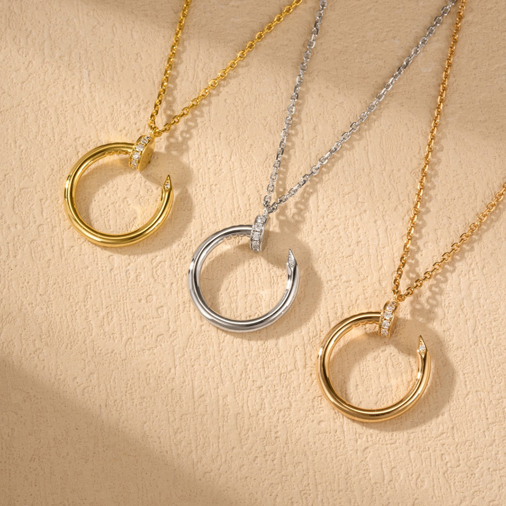 [NOBLE AURA]JUSTE NECKLACE HALF DIAMOND