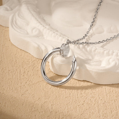 [NOBLE AURA]JUSTE NECKLACE HALF DIAMOND