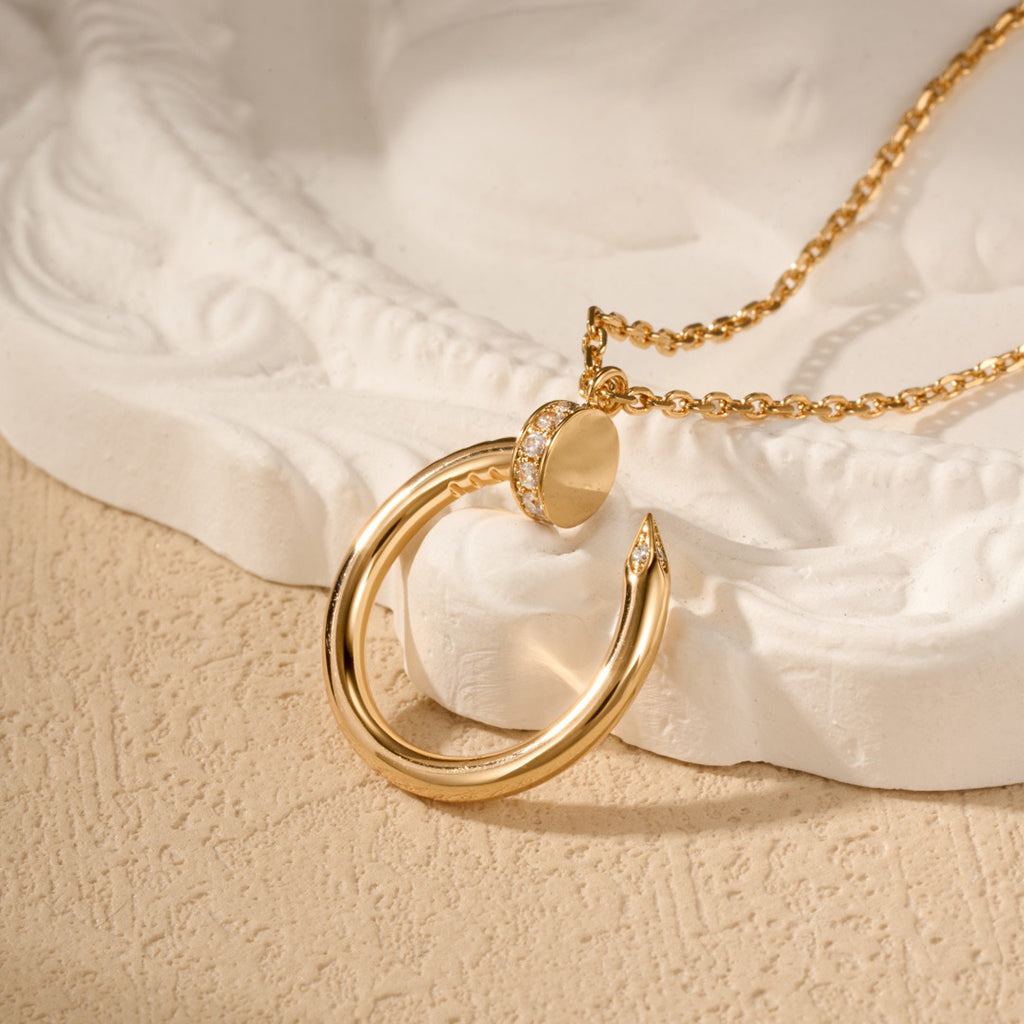 [NOBLE AURA]JUSTE NECKLACE HALF DIAMOND