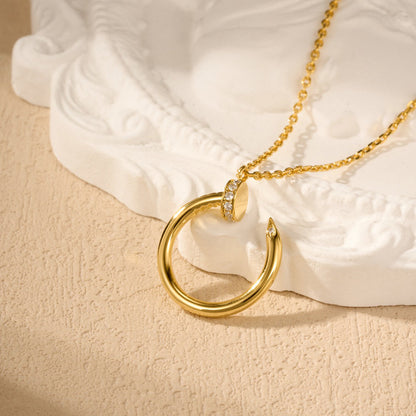 [NOBLE AURA]JUSTE NECKLACE HALF DIAMOND