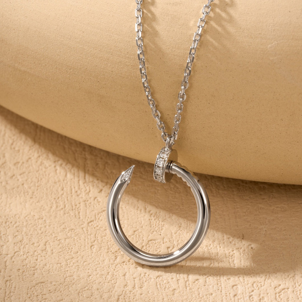 [NOBLE AURA]JUSTE NECKLACE HALF DIAMOND