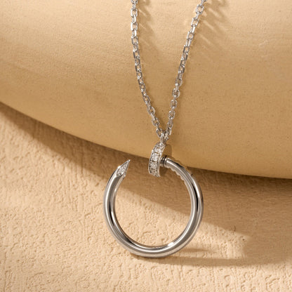 [NOBLE AURA]JUSTE NECKLACE HALF DIAMOND