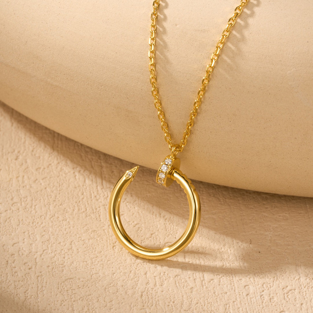 [NOBLE AURA]JUSTE NECKLACE HALF DIAMOND