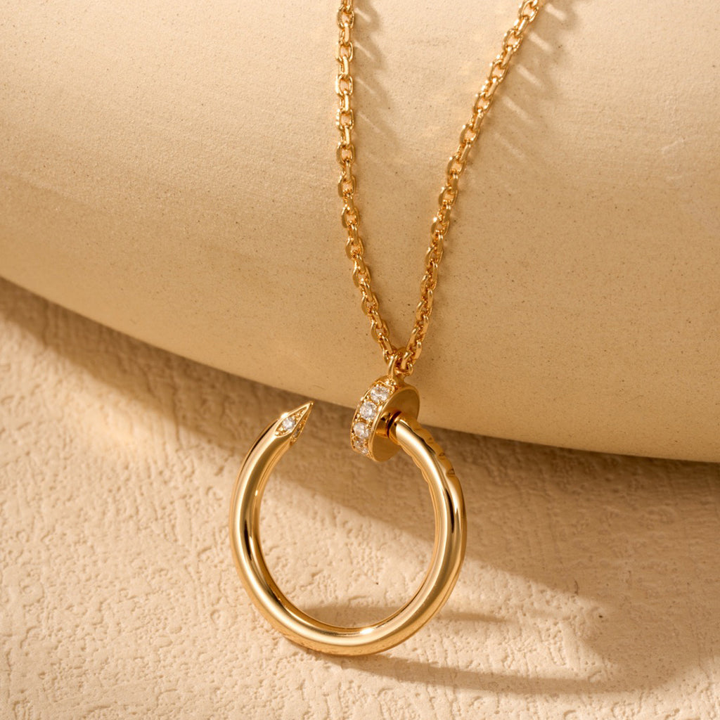 [NOBLE AURA]JUSTE NECKLACE HALF DIAMOND