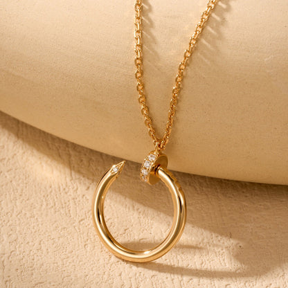 [NOBLE AURA]JUSTE NECKLACE HALF DIAMOND