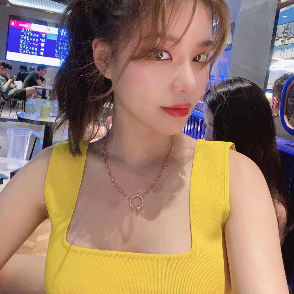 [NOBLE AURA] JUSTE NECKLACE FULL DIAMONDS