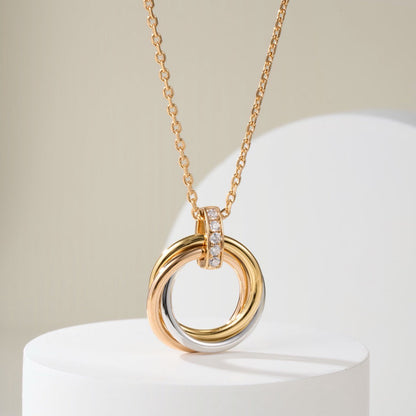 [NOBLE AURA] TRINITY MEDIUM  DIAMONDS NECKLACE