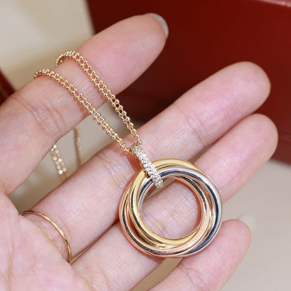 [NOBLE AURA] TRINITY MEDIUM  DIAMONDS NECKLACE
