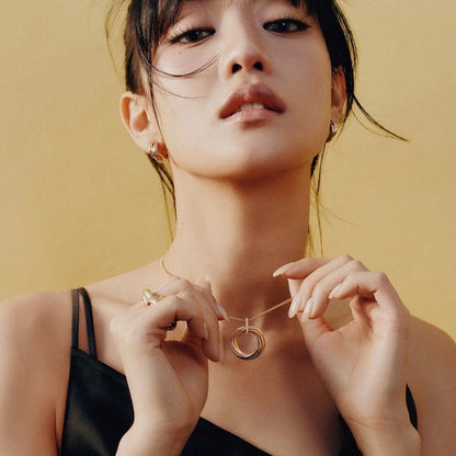 [NOBLE AURA] TRINITY MEDIUM  DIAMONDS NECKLACE