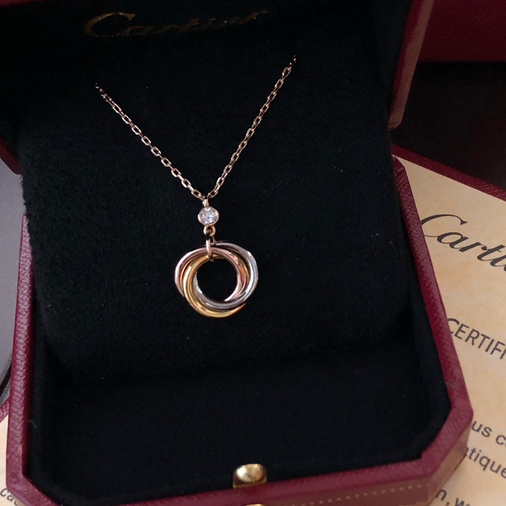 [NOBLE AURA] TRINITY  NECKLACE 1 DIAMOND