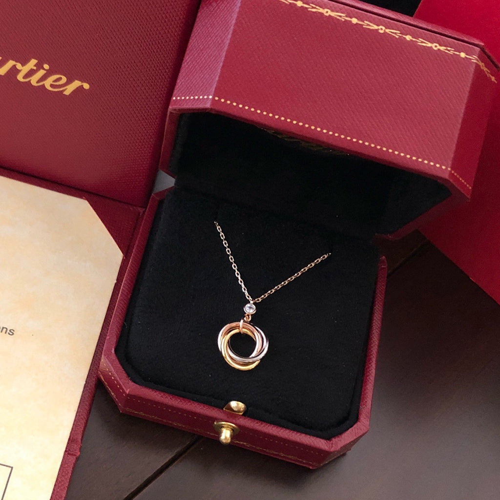[NOBLE AURA] TRINITY  NECKLACE 1 DIAMOND