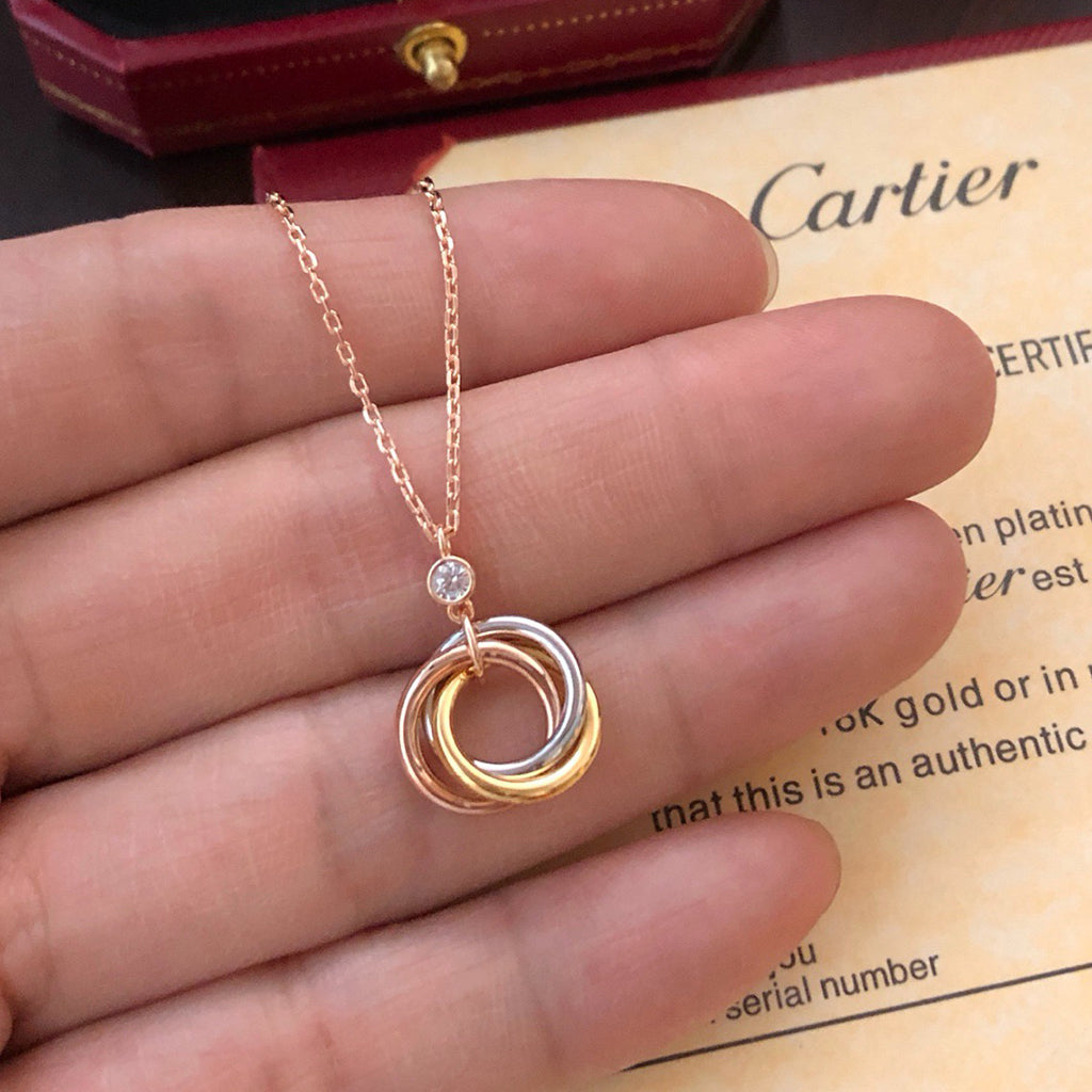 [NOBLE AURA] TRINITY  NECKLACE 1 DIAMOND
