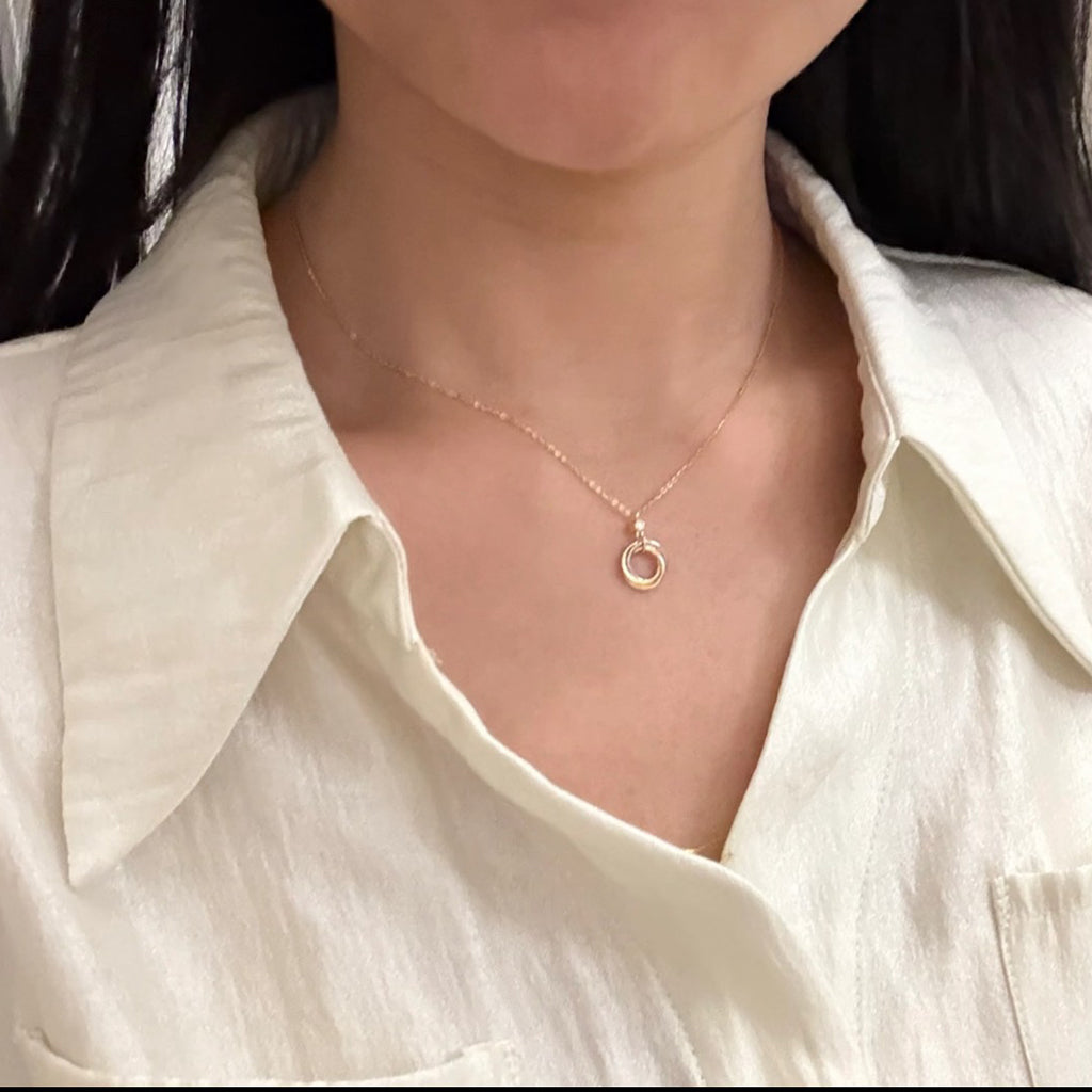 [NOBLE AURA] TRINITY  NECKLACE 1 DIAMOND