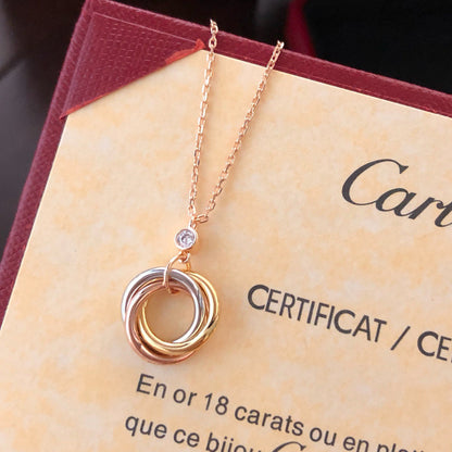 [NOBLE AURA] TRINITY  NECKLACE 1 DIAMOND