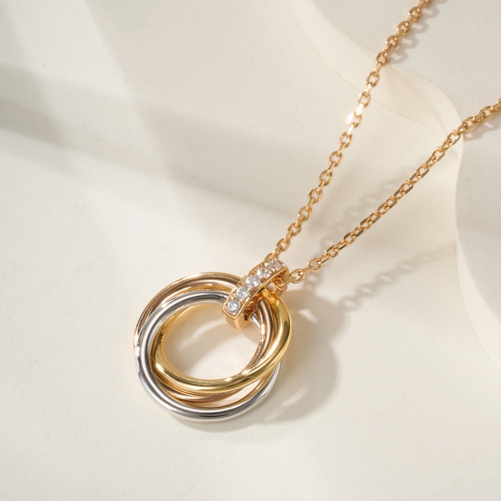 [NOBLE AURA] TRINITY MEDIUM  DIAMONDS NECKLACE