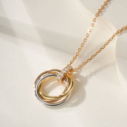 [NOBLE AURA] TRINITY MEDIUM  DIAMONDS NECKLACE