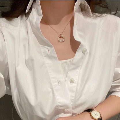 [NOBLE AURA] TRINITY MEDIUM  DIAMONDS NECKLACE