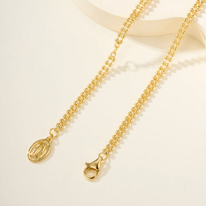 [NOBLE AURA] TRINITY LARGE FULL DIAMOND  NECKLACE
