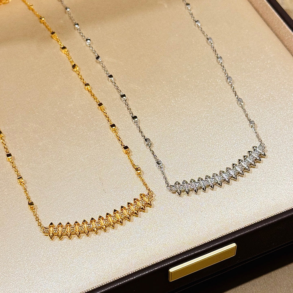 [NOBLE AURA] CLASH  SMALL FULL DIAMOND NECKLACE