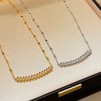 [NOBLE AURA] CLASH  SMALL FULL DIAMOND NECKLACE