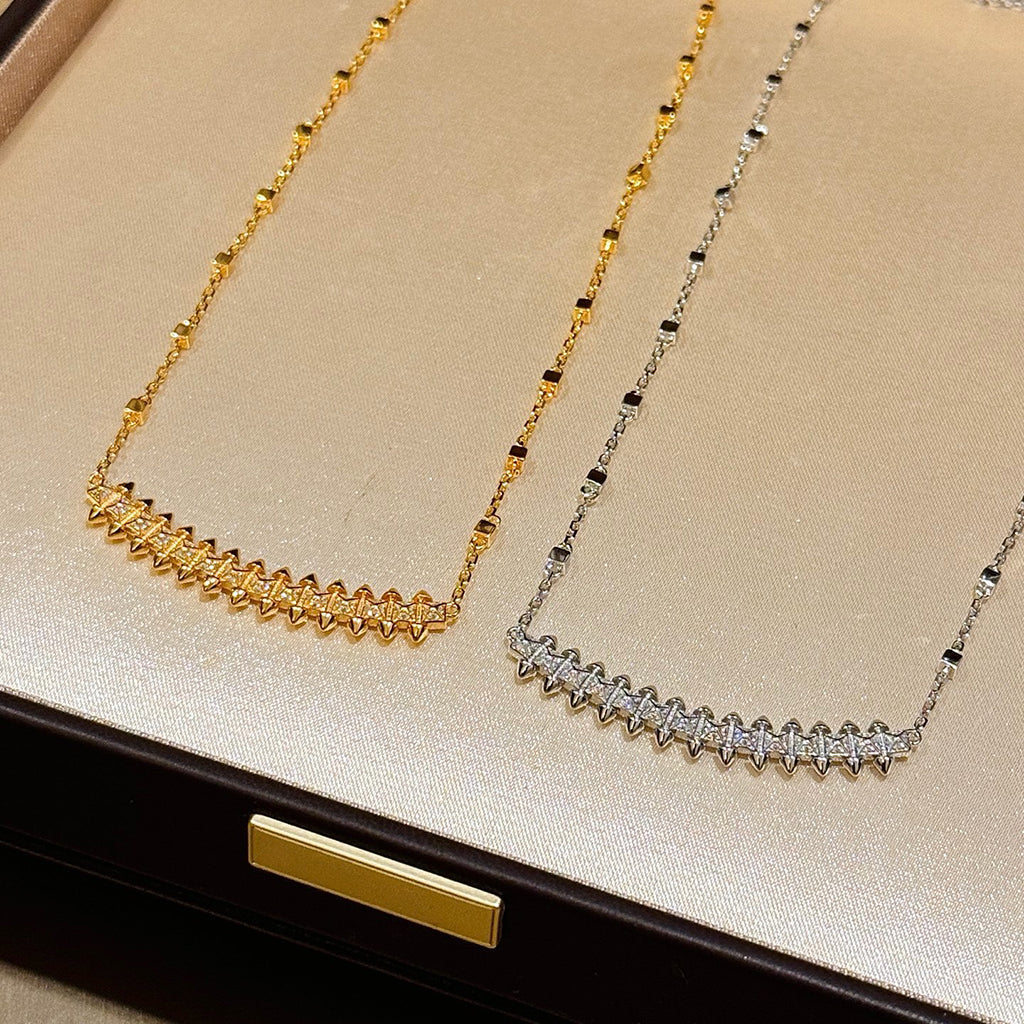 [NOBLE AURA] CLASH  SMALL FULL DIAMOND NECKLACE