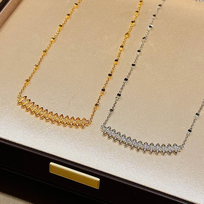 [NOBLE AURA] CLASH  SMALL FULL DIAMOND NECKLACE
