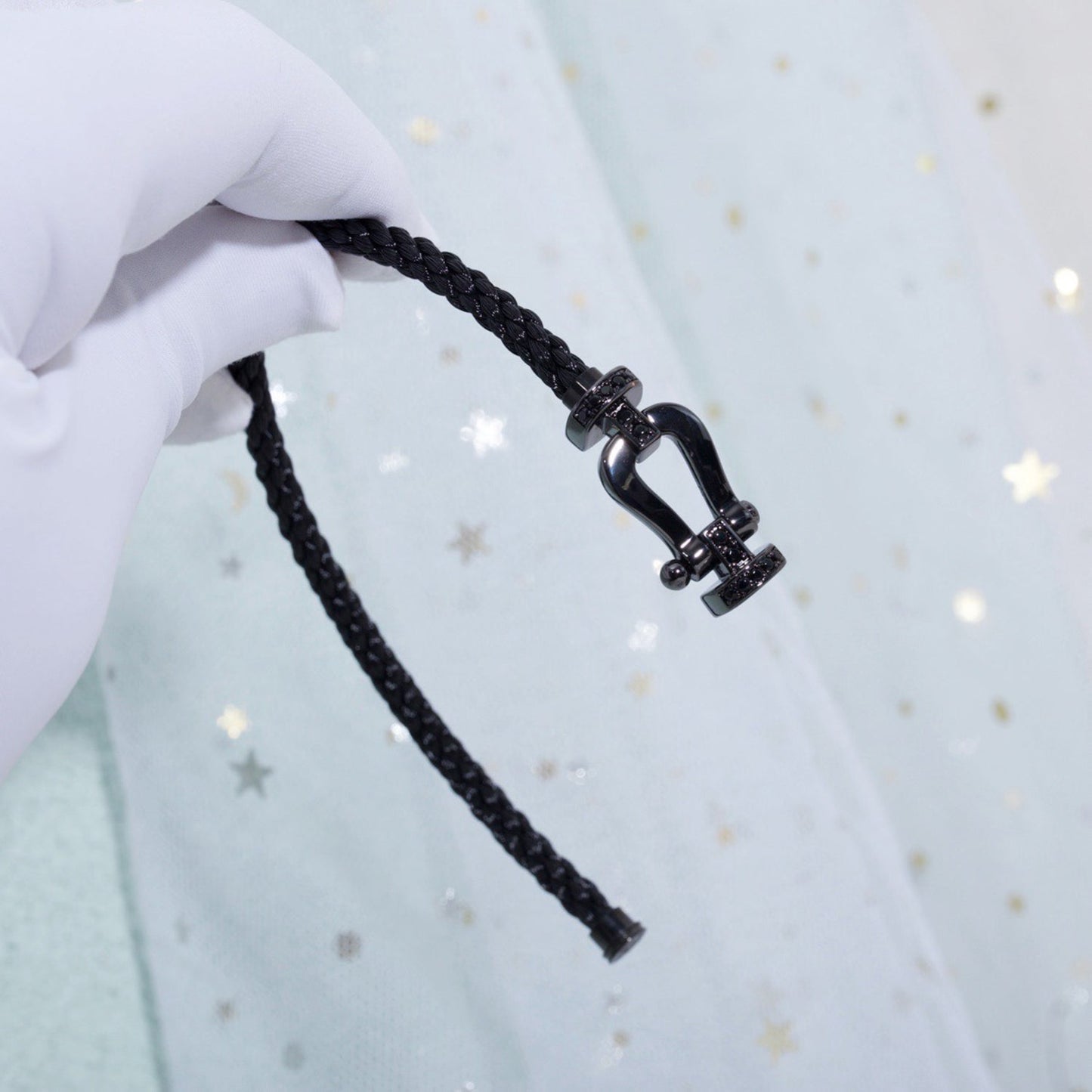 [NOBLE AURA]FORCE LARGE SERIES HORSESHOE BLACK SAMURAI BRACELET