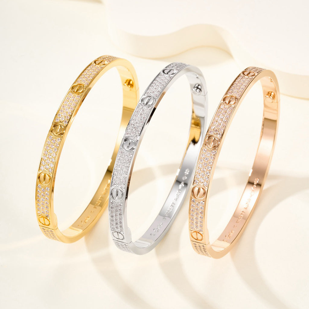 [NOBLE AURA]LOVE BRACELET 4.8MM DIAMOND-PAVED
