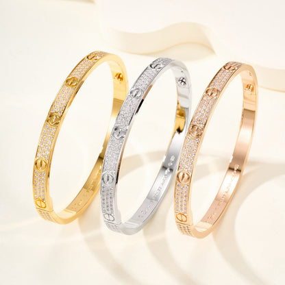 [NOBLE AURA]LOVE BRACELET 4.8MM DIAMOND-PAVED