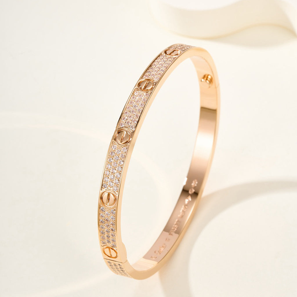 [NOBLE AURA]LOVE BRACELET 4.8MM DIAMOND-PAVED