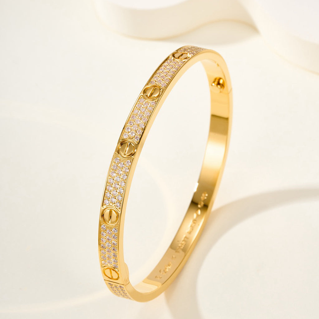 [NOBLE AURA]LOVE BRACELET 4.8MM DIAMOND-PAVED