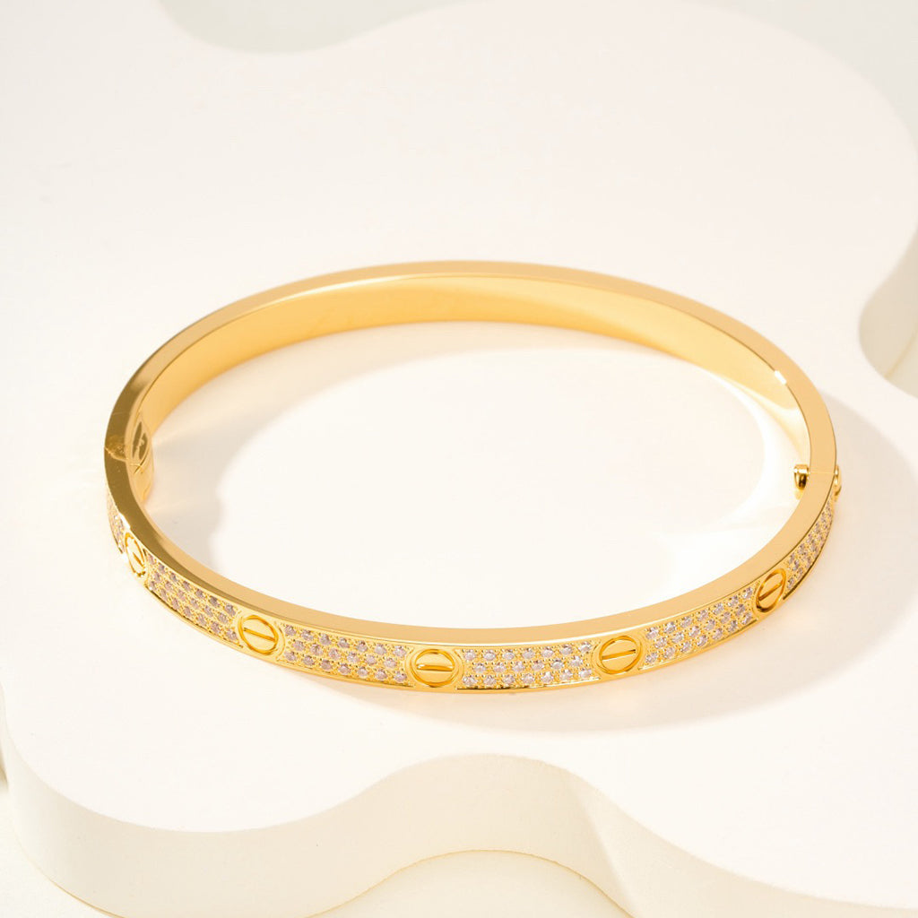 [NOBLE AURA]LOVE BRACELET 4.8MM DIAMOND-PAVED
