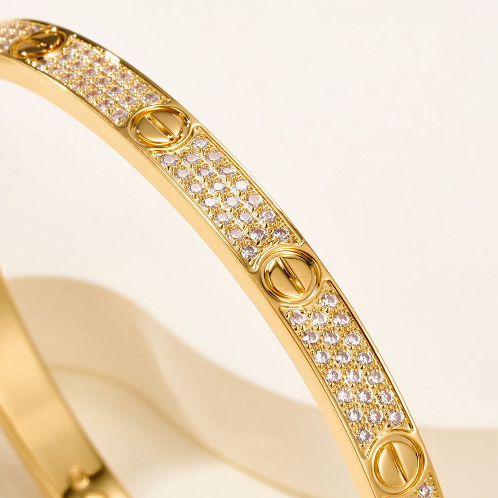 [NOBLE AURA]LOVE BRACELET 4.8MM DIAMOND-PAVED