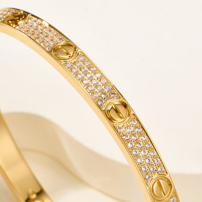 [NOBLE AURA]LOVE BRACELET 4.8MM DIAMOND-PAVED