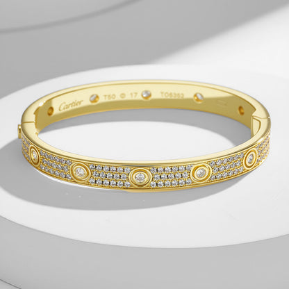 [NOBLE AURA]LOVE BRACELET 6.1MM DIAMOND-PAVED 10 BIG DIAMONDS