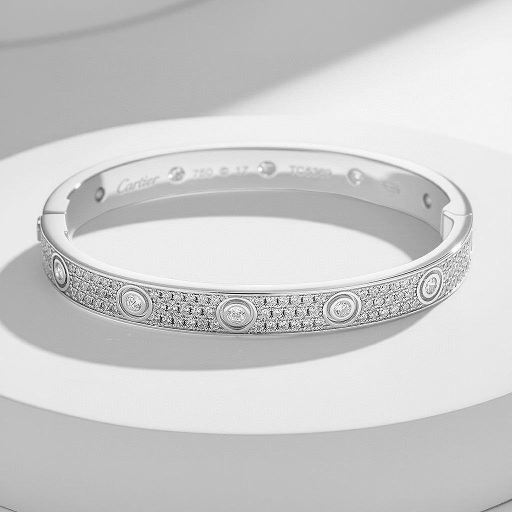 [NOBLE AURA]LOVE BRACELET 6.1MM DIAMOND-PAVED 10 BIG DIAMONDS