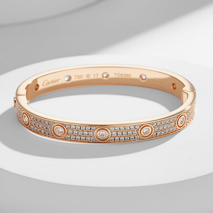 [NOBLE AURA]LOVE BRACELET 6.1MM DIAMOND-PAVED 10 BIG DIAMONDS