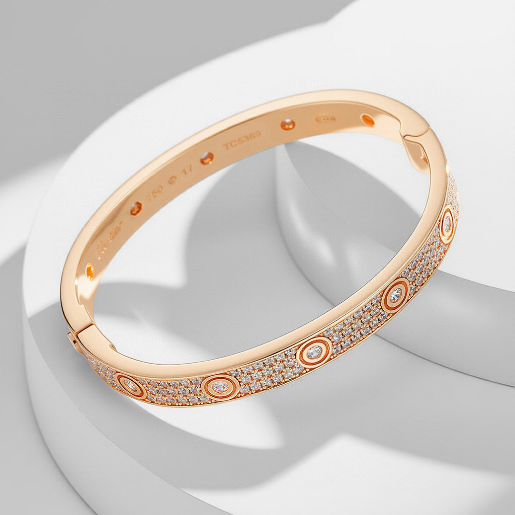 [NOBLE AURA]LOVE BRACELET 6.1MM DIAMOND-PAVED 10 BIG DIAMONDS