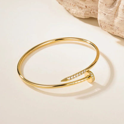 [NOBLE AURA] JUSTE Diamond & LOVE Diamond Bracelet Stack Set