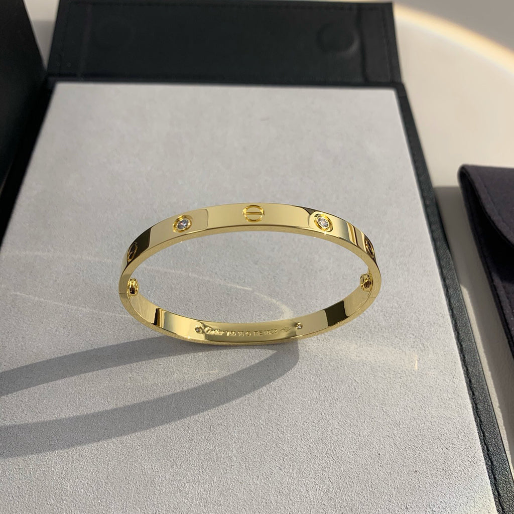 [NOBLE AURA]LOVE BRACELET 6.1MM 4 DIAMONDS