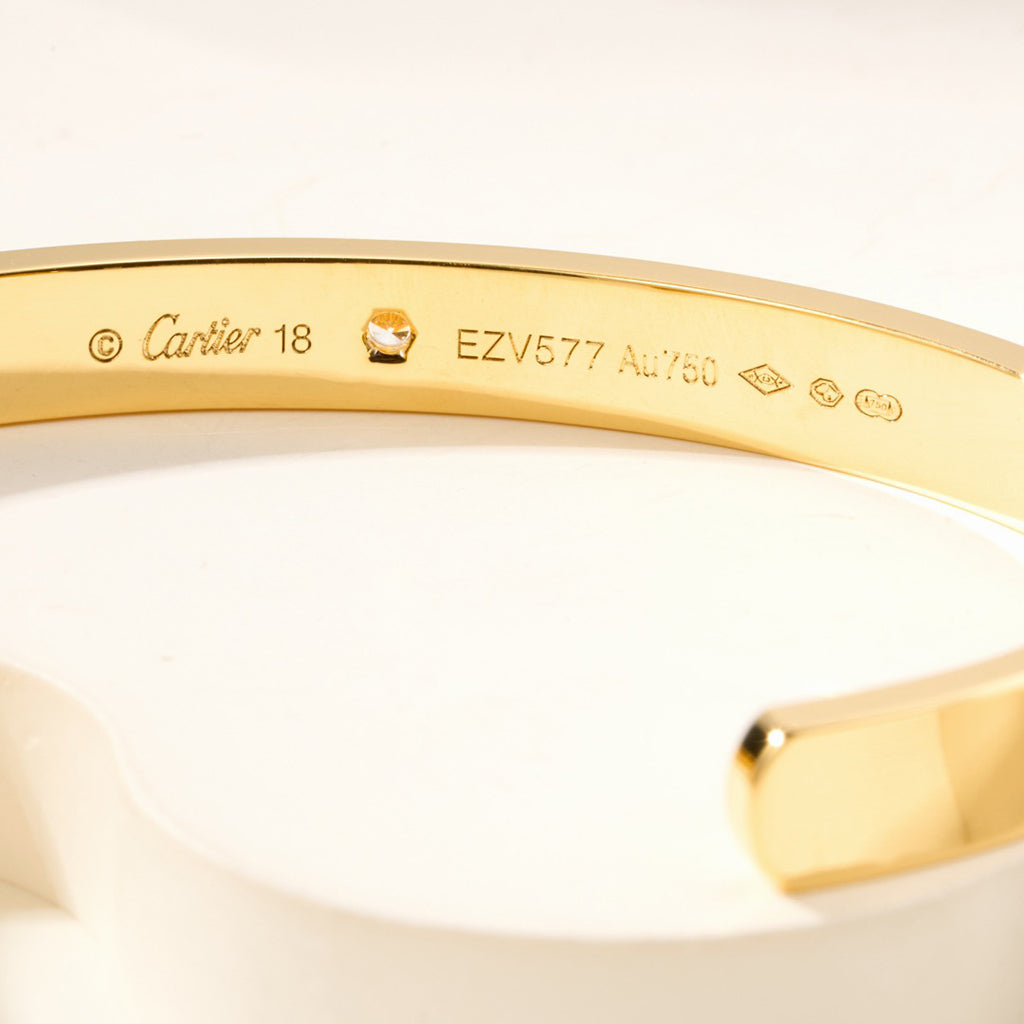 [NOBLE AURA] LOVE BRACELET 6.1MM 1 DIAMOND OPEN CUFF
