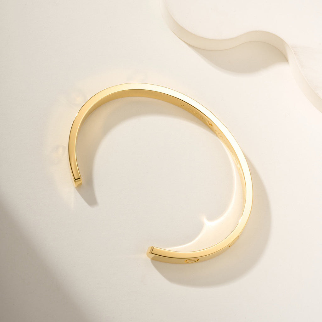 [NOBLE AURA] LOVE BRACELET 6.1MM 1 DIAMOND OPEN CUFF