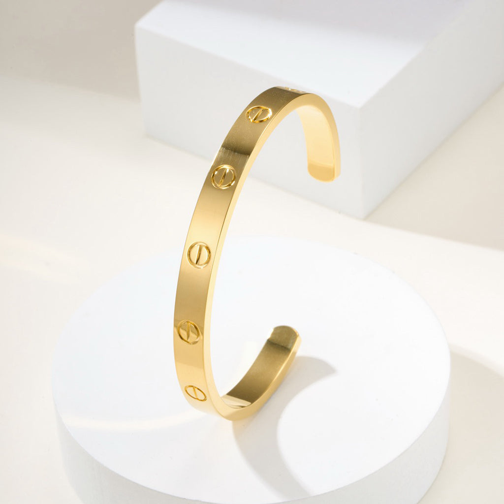 [NOBLE AURA] LOVE BRACELET 6.1MM OPEN CUFF