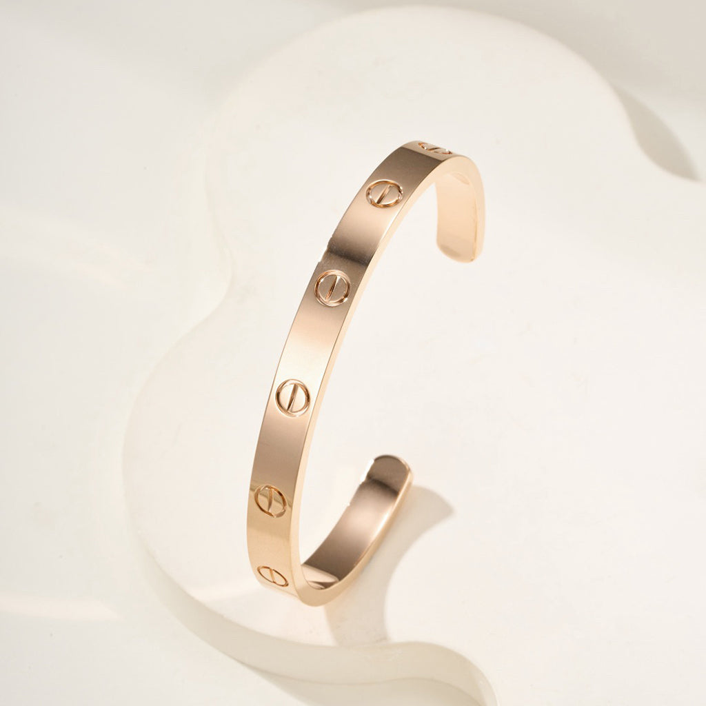 [NOBLE AURA] LOVE BRACELET 6.1MM OPEN CUFF