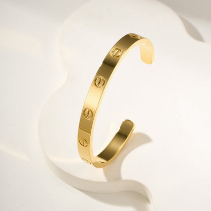 [NOBLE AURA] LOVE BRACELET 6.1MM OPEN CUFF