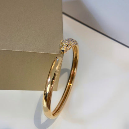 [NOBLE AURA] PANTHERE HALF DIAMOND OPEN BRACELET