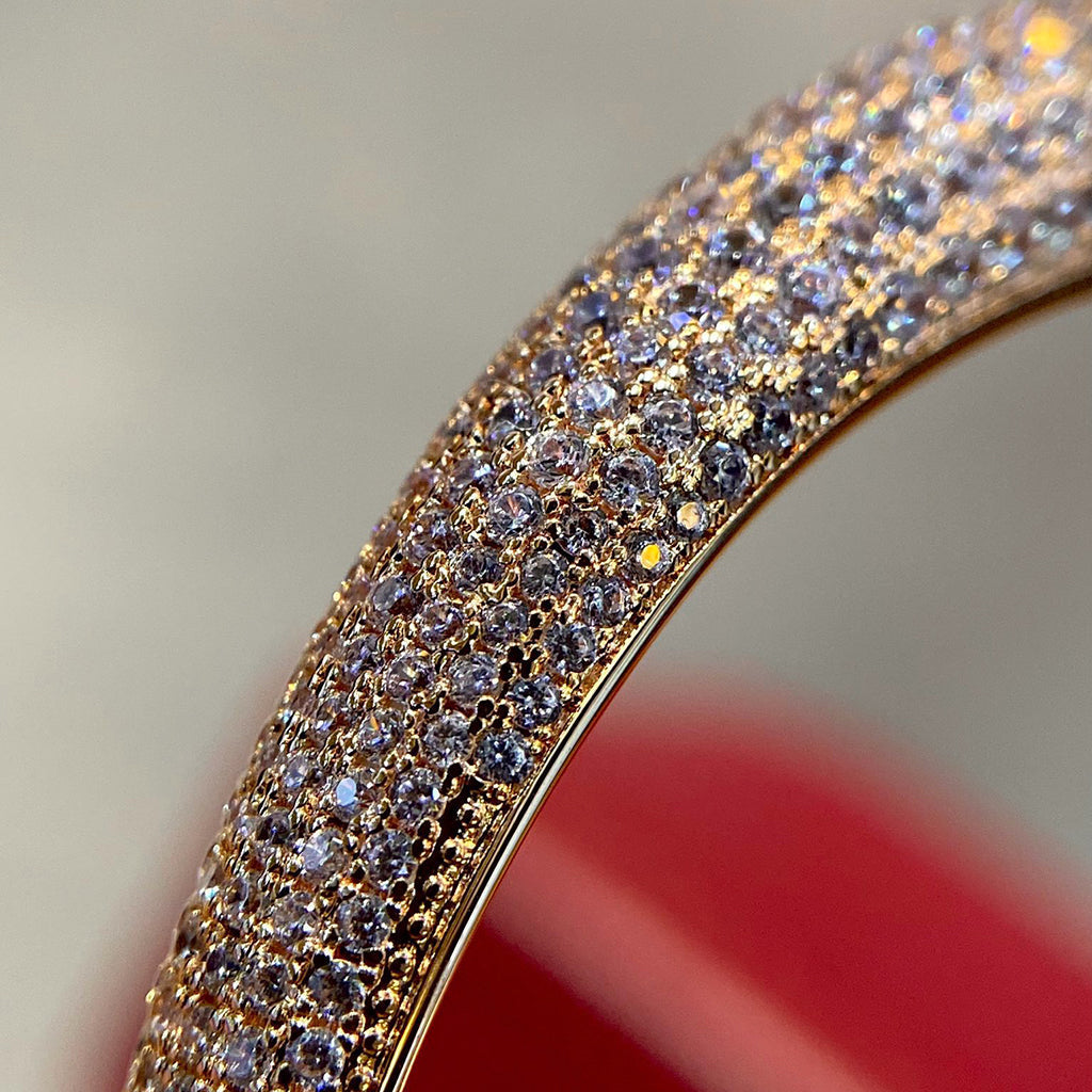 [NOBLE AURA] PANTHERE HALF DIAMOND OPEN BRACELET