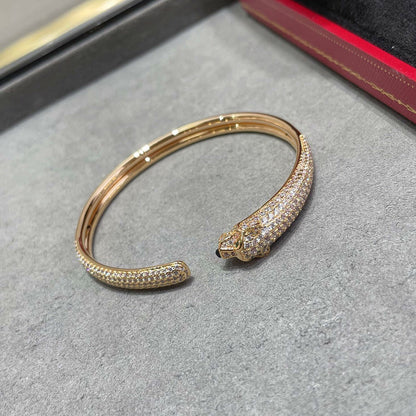 [NOBLE AURA] PANTHERE FULL DIAMOND OPEN BRACELET