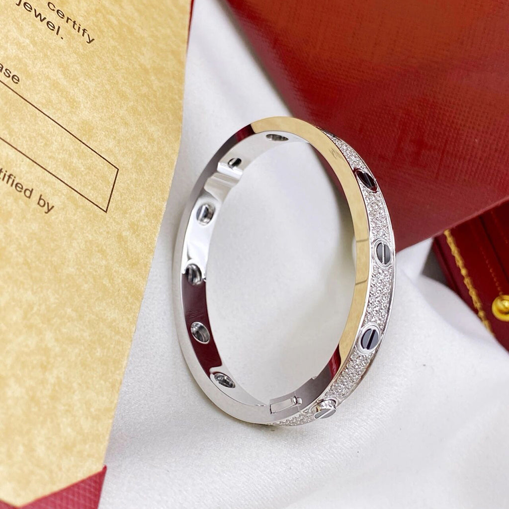 [NOBLE AURA]LOVE BRACELET 6.1MM DIAMOND-PAVED CERAMIC