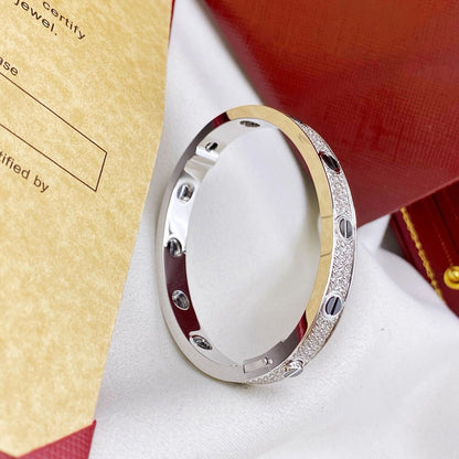 [NOBLE AURA]LOVE BRACELET 6.1MM DIAMOND-PAVED CERAMIC